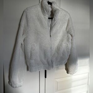 Women’s white faux fur jacket